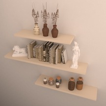 Rafkestir 3 Lü Raf Set ( 90 - 70 - 50 ) Krem ( Parlak )