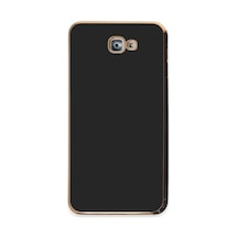 Samsung Galaxy Uyumlu , J7 Prime Kılıf Volet Silikon - Siyah
