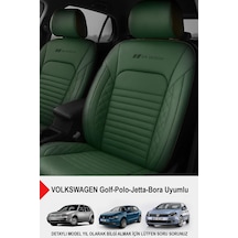 İstanbul Serisi Deri Oto Koltuk Kılıfı Volkswagen Bora-golf-jetta-polo Uyumlu Yeşil