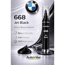 Bmw Rötuş Boya Kalemi 668 Jet Black - Jet Siyah 2si1arada Çizik Giderici