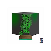 Luvivia Baykuş Tasarım 3d Lamba - Masa Gece Lambası V4 Şeffaf