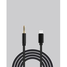 1 Metre Lightning To Aux 3.5mm Ses Çevirici Kablo iPhone Uyumlu Araç Hoparlör Bağlantı Adaptörü