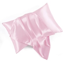 Pembe Renkli % 100 İpek Yastık Kılıfı