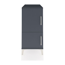 Kronos Komodin 3 Raflı 2 Kapaklı 44x59x96 Antrasit-antrasit Antrasit