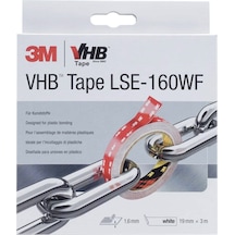 3M LSE 160WF VHB Beyaz Çift Taraflı Montaj Bandı 19mm*3mt