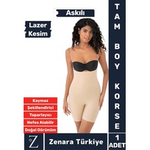 İz İç Göstermez Kaymaz Sıkılaştıran Şekillendiren Toparlayan Lazer Kesim Askılı Tam Boy Korse Ten