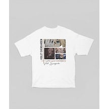 Sevbano Violet Evergarden Baskılı Unisex Oversize Anime Dizi Karakter Tiş Beyaz