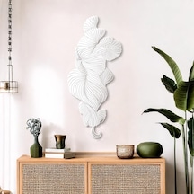 Modern Soyut Metal Duvar Dekoru Minimalist Siyah Duvar Süsü Beyaz, 90x35 Diğer