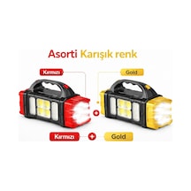 Solar Led Kamp Feneri, 8 Led Ultra Parlak Taşınabilir Kamp Lambası, Kamp, Balıkçılık, Acil Durum Ve Outdoor Kullanım İçin, Kırmızı,gold Karışık Asorti Renk Siyah