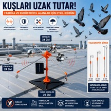 Peller Pro Solar Bird Spinner Kuş Kovucu Turuncu Uzatılabilir