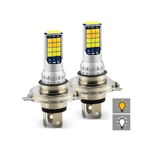 Sones 2 Adet V6 H4 Dc9-36v 30w 3000lm Ip65 Araba Led Çift Renkli Sis Lambası 30leds Smd-2525 Lamba