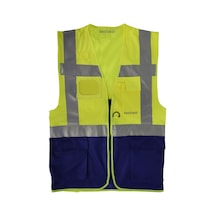 Bestvest Reflektörlü Sarı Lacivert Mühendis Yeleği