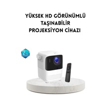 Taşınabilir Akıllı 1080p Projektör - 64gb Hafıza, 2gb Ram, Full Hd Görüntü, Kumandalı