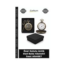 Özel Üretim Hediye Özel Kutulu Antik Dad Baba Köstekli Saat Alk4667 Çok Renkli
