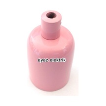 Dekoratif Metal Pembe Lale E27 Duy ve Demir Kablo Kilitli