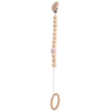 Suntek Ahşap Boncuklu Bebek Kuklaları Emzik Klipsi Zinciri Style8 Odun Çok Renkli