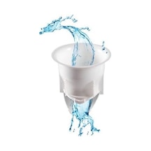 Made Sessiz Alaturka Tuvalet Kapağı Wc Matik - Çift Kapaklı Koku Ve Haşere Önleyici Tuvalet Taşı Aparatı - Koku Giderici Matik, Beyaz Açık Ahşap