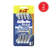 Gillette Blue3 Comfort Kullan-At Tıraş Bıçağı 2 x 8'li