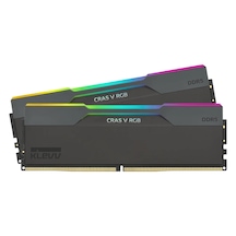 Klevv KD5AGUA80-64A320G Cras V RGB 32 GB (2x16GB) 6400MHz CL32 INTEL XMP 3.0 – AMD EXPO DDR5 Heatsink Obsidian Black Ram