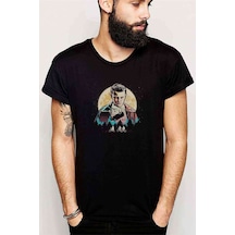 Stranger Things Eleven Demogorgon A Baskılı Siyah Erkek Tshirt