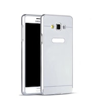 Samsung Uyumlu Galaxy A3 0,7 Mm Metal Bumper Arka Koruma Kapaklı Gri