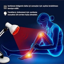 250w Kızılötesi İnfrared Isıtıcılı Fizik Lambası Kırmızı Işık E27 Kalın Duy Lisinya