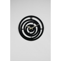 Hilal Model Metal Lazer Kesim Akar Sessiz Mekanizmalı Duvar Saati 40 40 Cm -m019 Siyah
