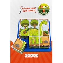 6 Farklı Dinozorlar Seri2 Eğitici 3d Küp Puzzle 3 4 5 6 Yaş