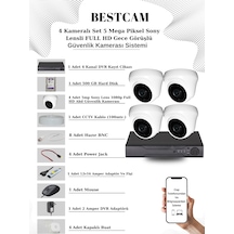 4 Kameralı Set 5 Mp Sony Lensli Full Hd Dome Kamera 500 Gb Hdd