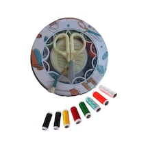 İplik Set Teneke Kutu Dikiş Seti