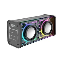 K33 Double Blast Mech Cannon Bluetooth Hoparlör Rgb Aydınlatmalı 16w Süper Güçlü