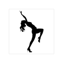Dansçı Folyo Sticker 80cm Uzunluk Siyah
