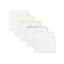 Ekebaby 10'lu Lüx Bebek Penye Mendili 28 x 28 CM Sarı-Pembe Sarı - Pembe