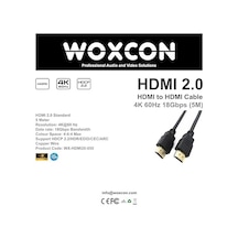Hdmı Kablo 4k 60hz 18g Hdcp2.2 Arc Dolby Desteği Hdmı 2.0 Versiyon 5 Metre