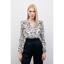 Sateen Puantiye Dokulu Bodysuit - Siyah-135743 Siyah