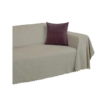 Premium Koltuk Örtüsü 175x350 Xlarge Gramajlı Jakarlı Şönil Kum Beji Kanepe Örtüsü Kaymaz Çok Renkli