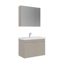 Orka Desna 80 Cm Çöl Beji Banyo Dolabı Takımı Çöl Beji