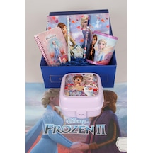 Dekomus Lisanslı Özel Kutulu Frozen Kırtasiye Ve Yemek Seti