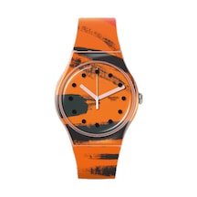 Swatch Suoz362 Barns-graham's Orange And Red On Pink Unisex Kol Saati Çok Renkli