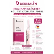 Dermalyn 1 Adet Niacinamide İçeren Hızlı Cilt Aydınlatıcı Glow Etkili Nemlendirici Ampul Serum Dermaroller