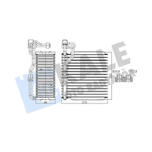 Kale 352990 Evaporatör Kalorifer Radyatörü - Fiat Palio 1996-2003 1.0 Klimalı Modeller 7078697 - 7079654