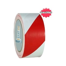 Yer Işaretleme Bandı Kırmızı Beyaz 50Mm X 30Metre