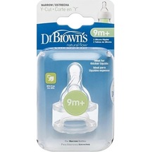 Dr.Brown'S Dar Ağız Y Kesim 9+ Silikon Biberon Emziği 2'Li