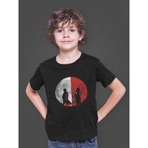 Bumeta Anime White Red Naruto Kakashi Ball Çocuk Tişört T-shirt Siyah
