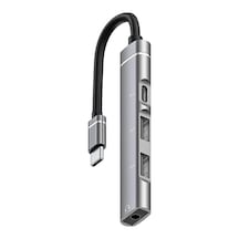 Type C + 3.5mm Jack + Usb Girişli Port Çoğaltıcı Hub Otg - Fc484