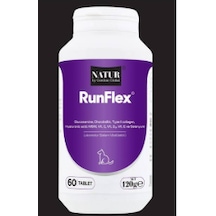 Natur Runflex 60 Tablet - Kedi & Köpek İçin Eklem Sıvısı, Topallama & Hareket Kolaylaştırıcı Glukozamin