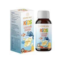 Zühre Ana Kids Çocuklar için - Omega 3 Balık Yağı Şurubu Vitamin Katkılı ve Portakallı 150 ML