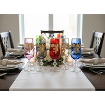 Bohemia Kristal Bardak Lüsterli Gold 180 Cc 6 Adet Çok Renkli