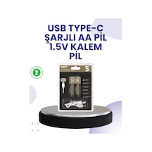 Usb İle Hızlı Edilebilir Aa Kalem Pil 1.5v Lityum Çiftli Paket