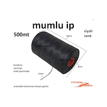Mumlu İp 500mt Siyah Renk Büyük Boy Hobi İpi Sağlam